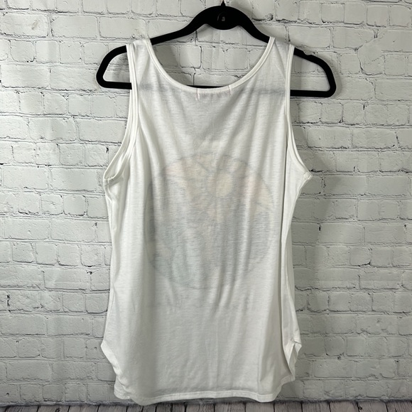 Almost Pink white “Desert Vibes” graphic tank top Sz L - Picture 2 of 4